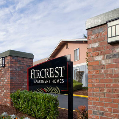 Fircrest Apartments Signage